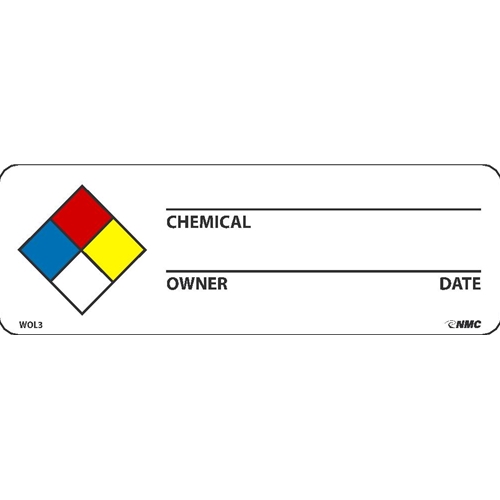 Hazard Warning Nfpa Write-On Warning Label (WOL3)