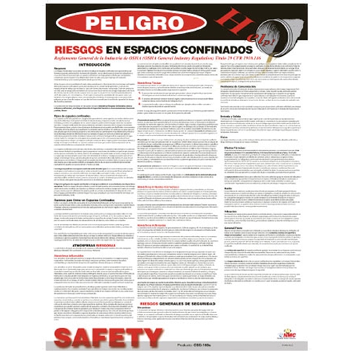 Confined Space Hazards Spanish Poster (SPPST007)