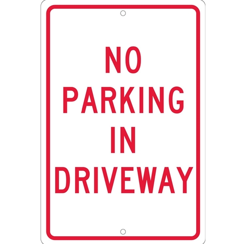 No Parking In Driveway Sign (TM46H)